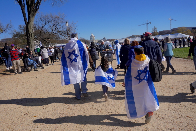 Manifestantes a favor de Israel