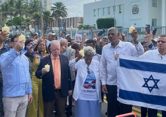 Evangélicos dominicanos marchan en favor de Israel